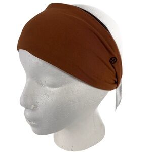 Lululemon Nulu Wide Reversible Headband Sweatband Dark Brown Light Brown NWT